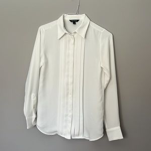 Ralph Lauren White pleated blouse